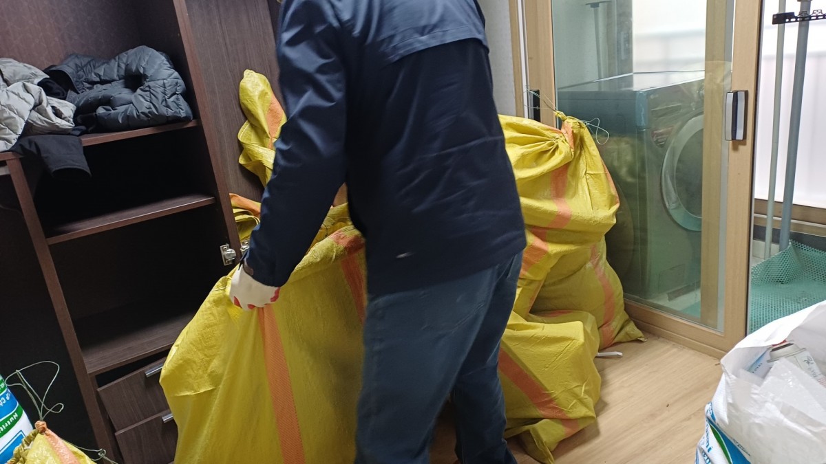 마대 작업 후 깔끔해진 현장